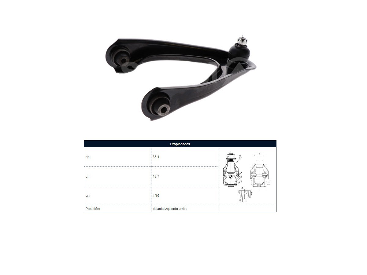 Parilla Suspension Delantera Honda Crv 95-01 Izq