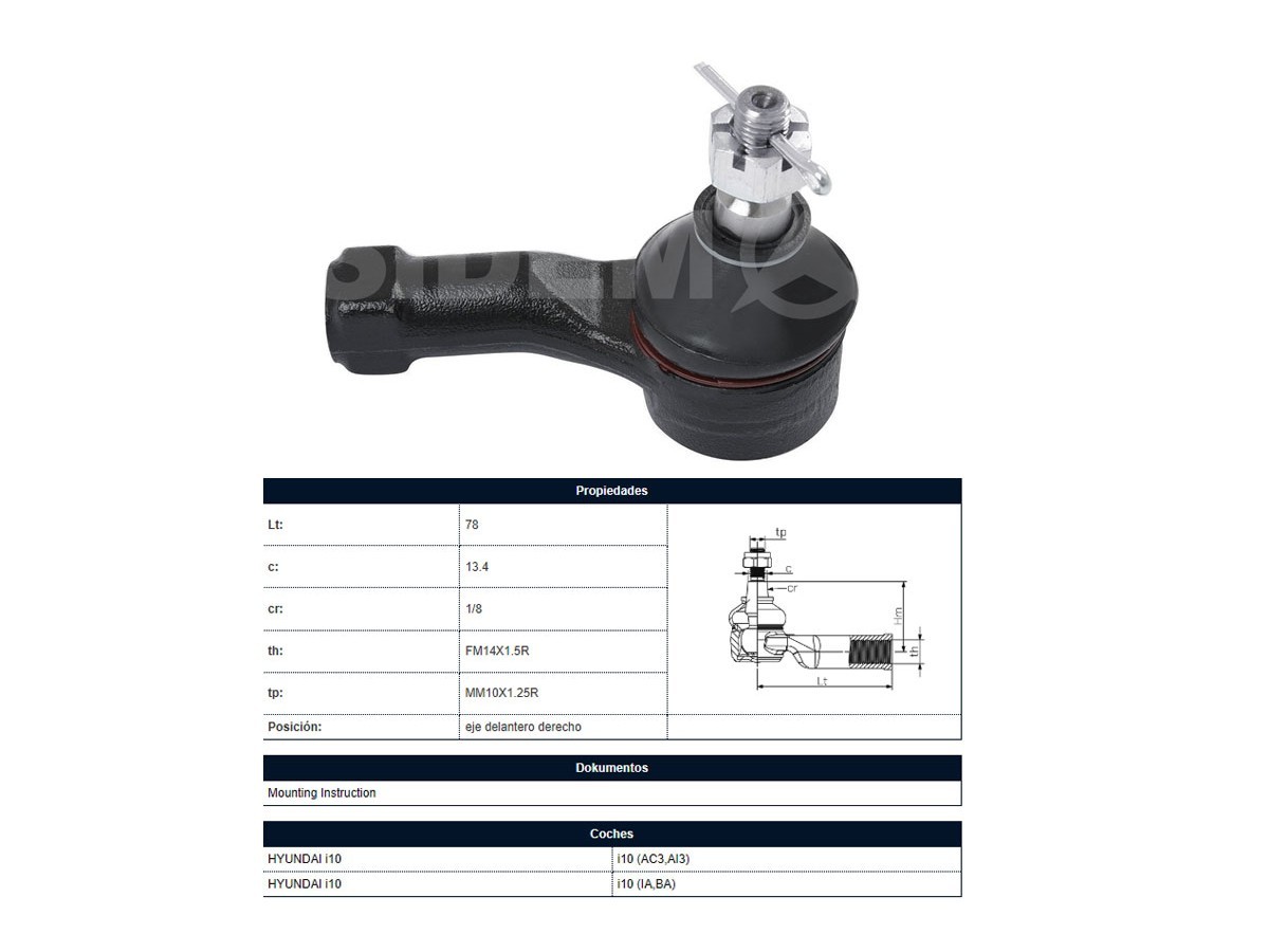 Puntero Hyundai I10 14-25 Der