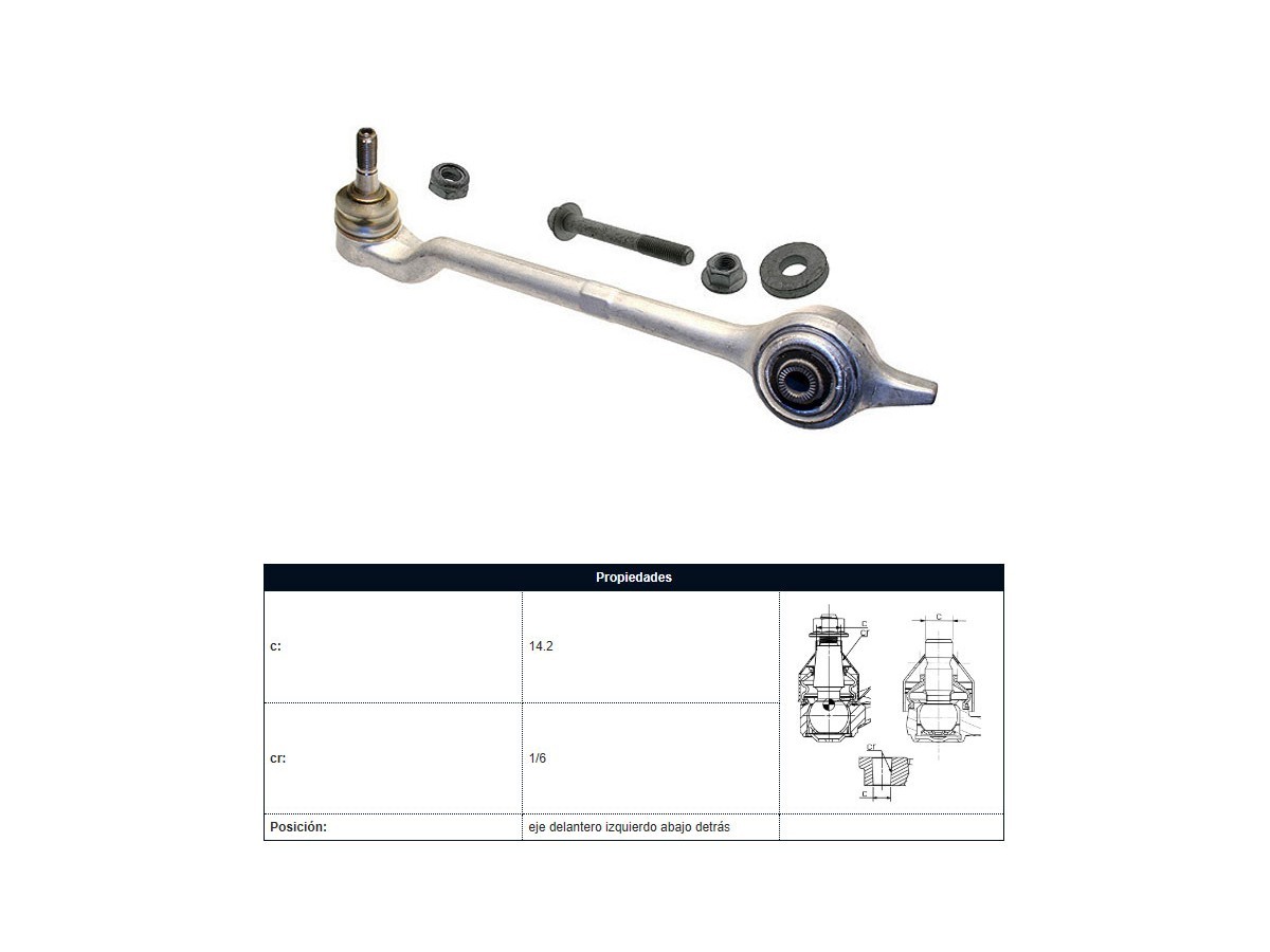 Brazo Suspension Del  BMW 525I (E39)/540I (E39)/523I (E39)/530D (E39)/528I (E39)/525 Tds (E39) 95-05 Izq
