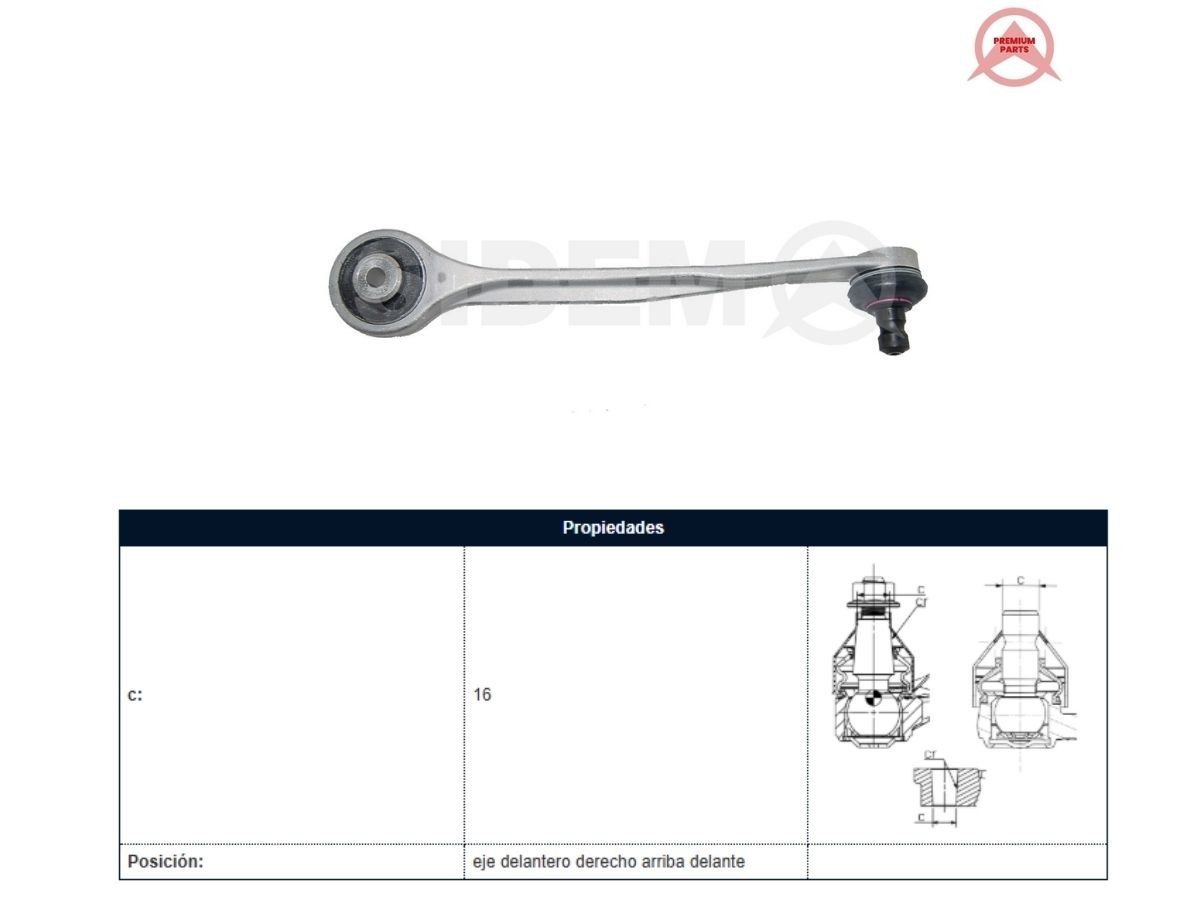 Brazo Suspension Del Audi Q5/A4 08-17 Der
