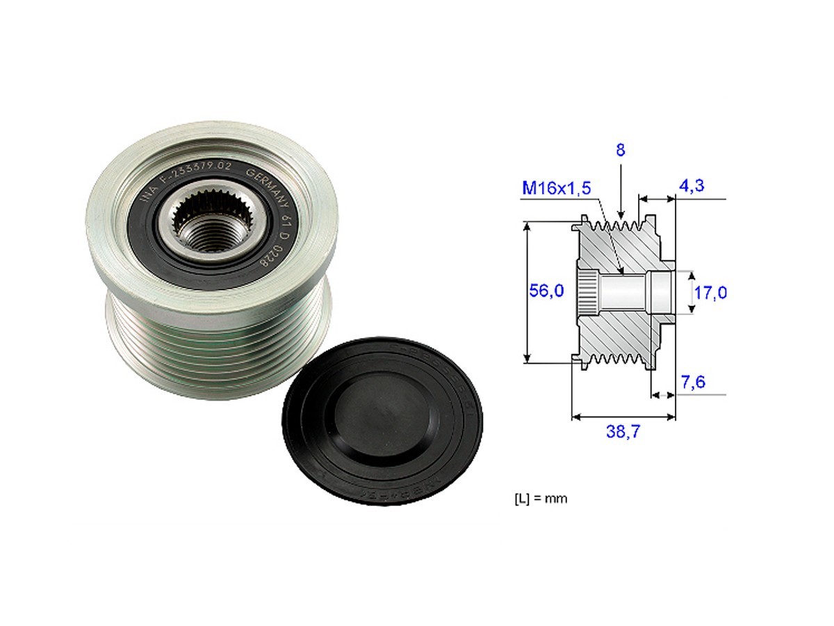Polea Alternador Marcha Libre