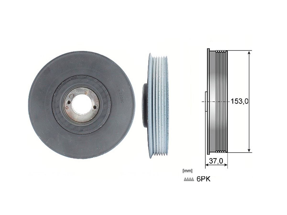 Polea Damper Citroen C5/Xsara/Xsara Picasso  Peug 406/407/206/306/307 98-25