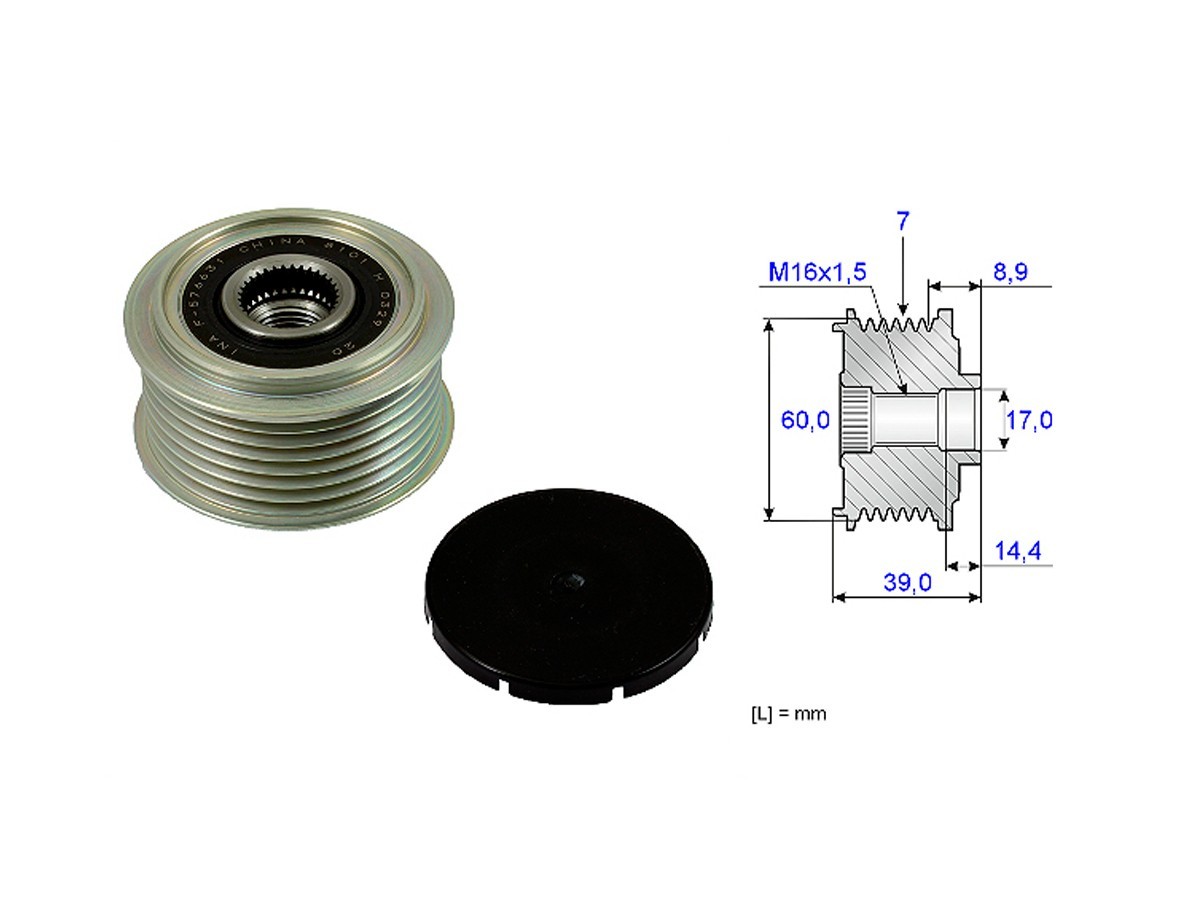 Polea Alternador Marcha Libre Hyundai H350 16-25
