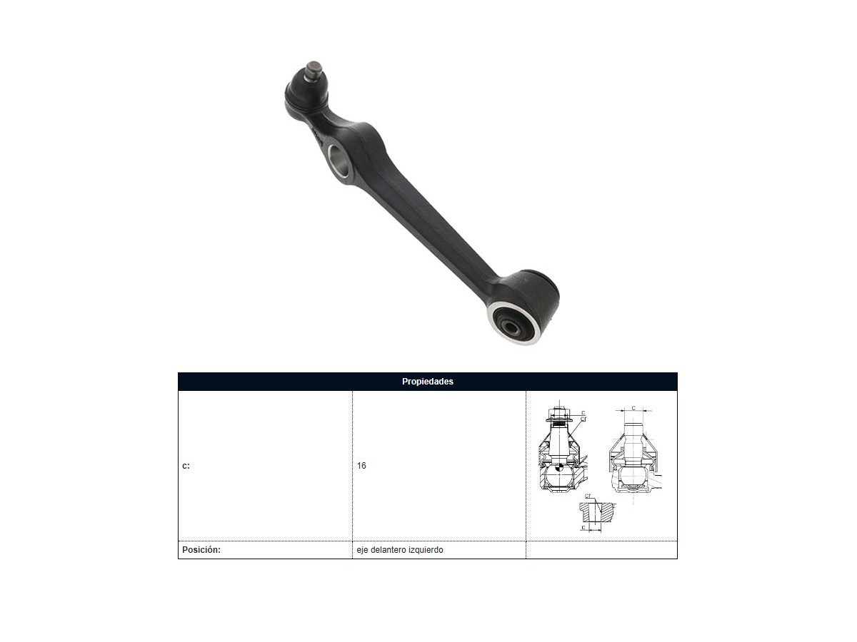 Brazo Suspension Kia Rio 00-05 Izq
