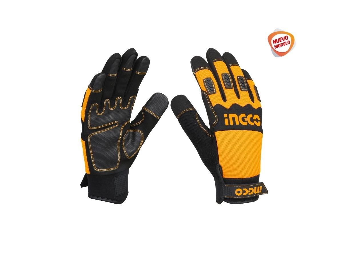 GUANTES MECANICO CUARO Y MICROFIBRA