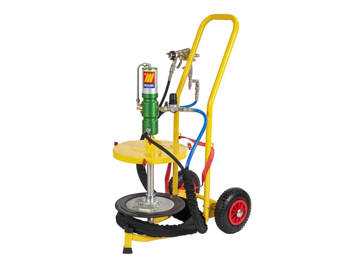 Herramienta Engrasador Neumatico Equipo Grasa Pistola Spray Móvil Bidones 18-30 Kg