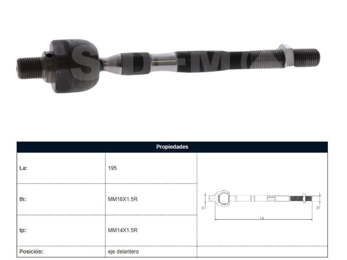 Mate Hyundai Accent 07-12 Der/Izq