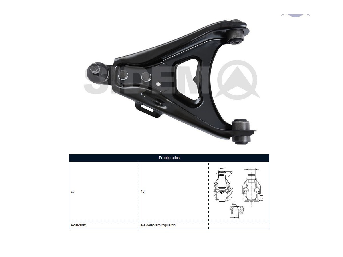 Parilla Suspension Delantera Renault Express 96-25 Izq