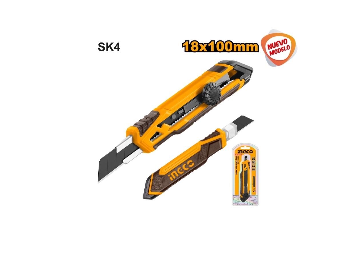 RINCHETA 18 MM CON 1 HOJA MATERIAL SK5 SOFT GRIP