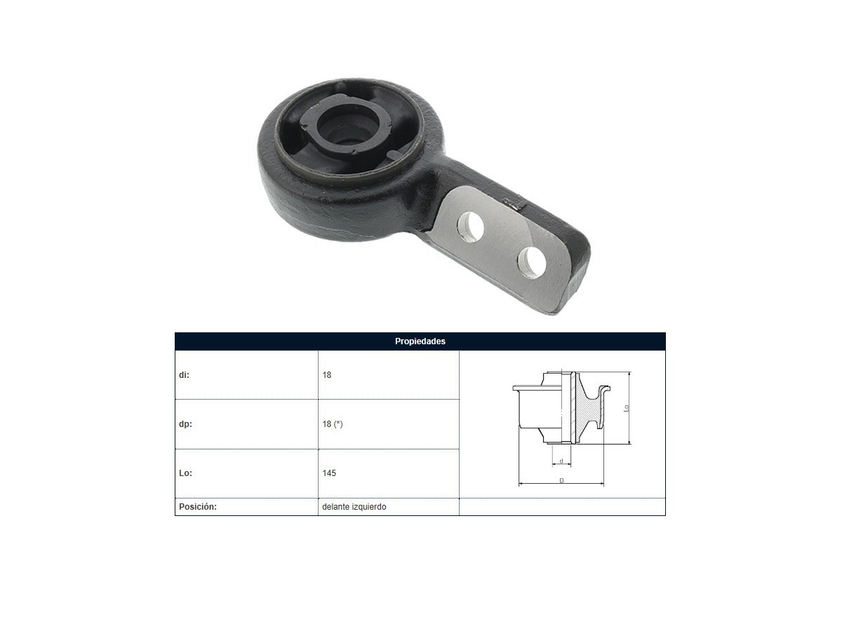 Soporte Parilla Del  BMW 320I (E36)/325I (E36)/316I (E36)/318Tds (E36)/318I (E36)/323I (E36) 90-00 Izq