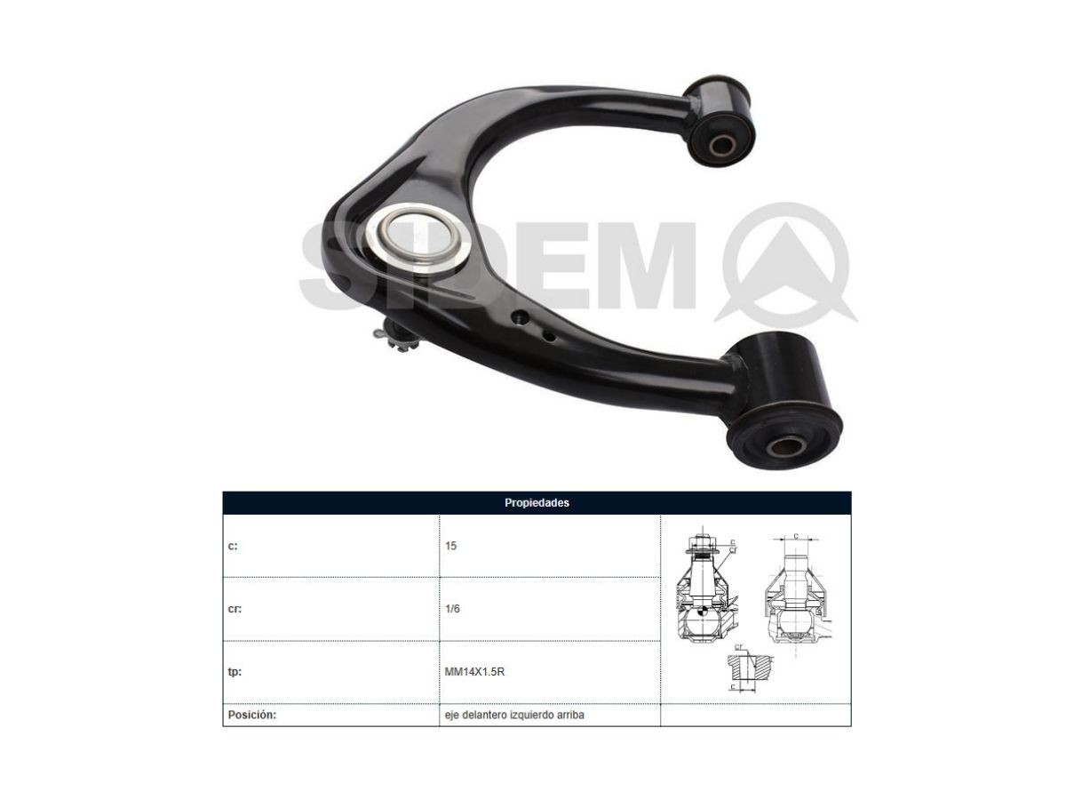 Parilla Suspension Delantera Toyota Hilux 04-25 Izq